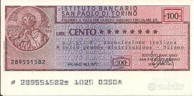 Miniassegni Istituto Bancario San Paolo di Torino