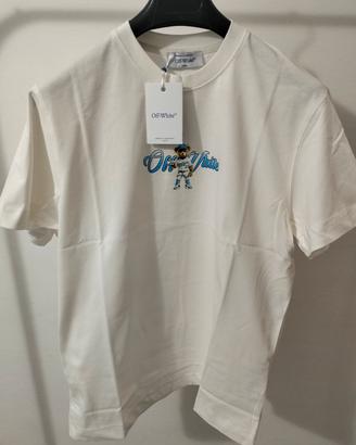 T-Shirt Off White orsetto bianca varie taglie.