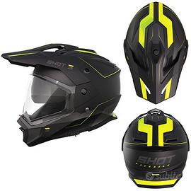 CASCO INTEGRALE MOTO ENDURO SHOT TREK GIALLO OPACO