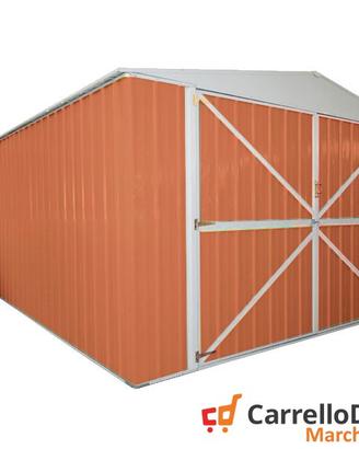 Box acciaio garage lamiera 360x600 legno chiaro