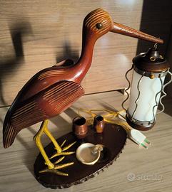 Splendida Lampada  airone stile Aldo tura 
