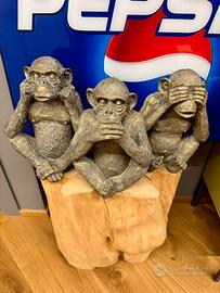 Soprammobili, 3 scimmie Sagge, modernariato