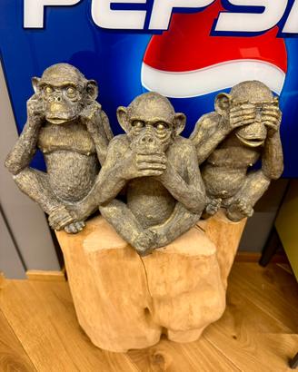 Soprammobili, 3 scimmie Sagge, modernariato