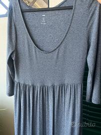 Abito a righine bianco/blu H&M