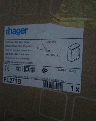 Quadro elett. hager bocchiotti orion plus FL271B