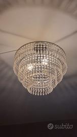 Lampadario con pendenti effetto cristallo
