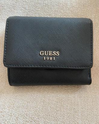 Portafoglio nero, donna Guess