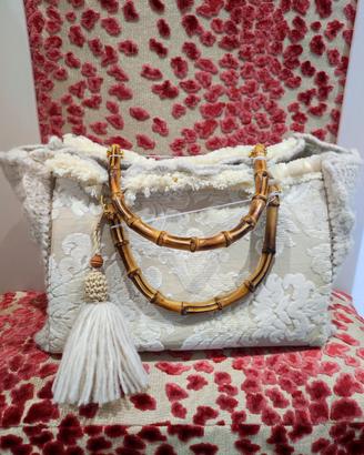 🌟 Borsa Artigianale in Damascato & Uncinetto – P