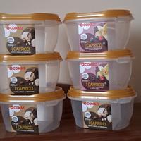 6 vasetti in plastica per animali