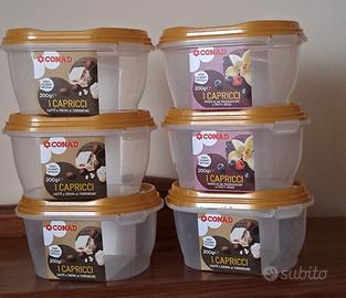 6 vasetti in plastica per animali