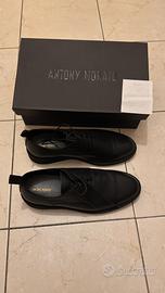 Antony Morato derby pelle nera Made in Italy