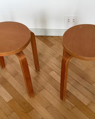 2 sgabelli vintage legno curvato stile scandinavo