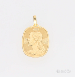 Ciondolo volto di Cristo oro giallo 18kt