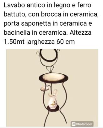 lavabo antico ferro battuto 
