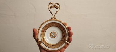 Posacenere Elegante Con Decorazione 24 KT Gold