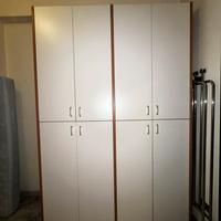 Armadio Modulare a 8 Ante bianco/legno