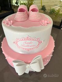 torta finta battesimo bambina