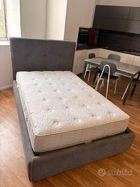 Letto una piazza e mezza in tessuto