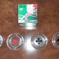 Set di 4 posacenere da poker