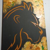 quadro in acrilico Leone 