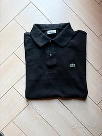 Polo lacoste nera taglia S