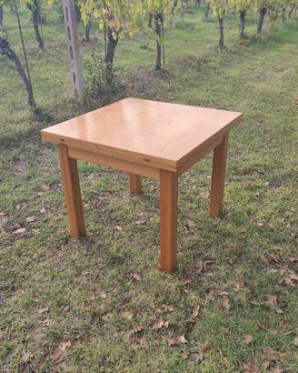 tavolo in legno pieno 95x95 , raddoppiabole