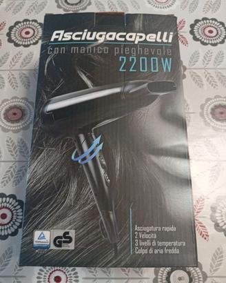 asciugacapelli pieghevole nuovo