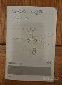 Lampadario a ventola da soffitto