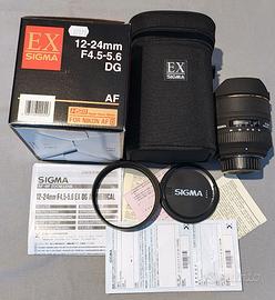 Sigma  12-24  EX DG HSM f-4.5÷5.6 – attacco  Nikon