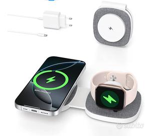 2 in 1 Caricatore Wireless per MagSafe