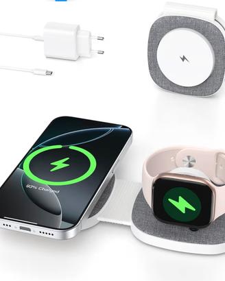 2 in 1 Caricatore Wireless per MagSafe