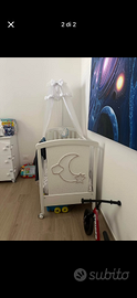 culla cassettiera e trio per bambini