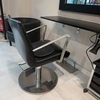 3 poltrone salone da parrucchiera con pompa