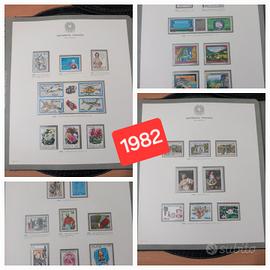 Francobolli nuovi 1982 su fogli GBE