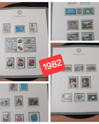 Francobolli nuovi 1982 su fogli GBE