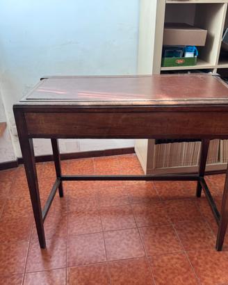 Scrivania vintage anni 50 legno massello