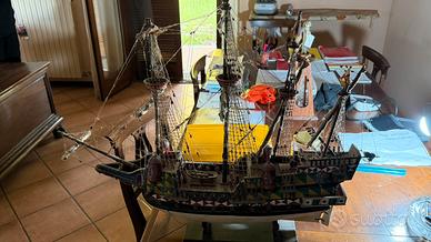 Veliero antico in legno aritigianale 70cm