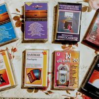 8 musicassette vintage + porta musicassette