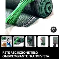 Rete recinzione telo ombreggiante  100mt alt 1,50
