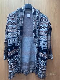 Giacca/cardigan fantasia con cintura