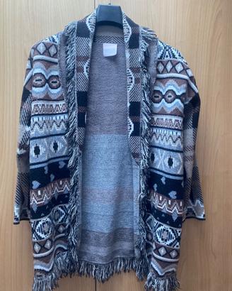 Giacca/cardigan fantasia con cintura