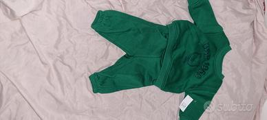 Completino tuta Neonato verde