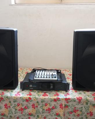 CASSE CON MIXER E AMPLIFICATORE DA 500W