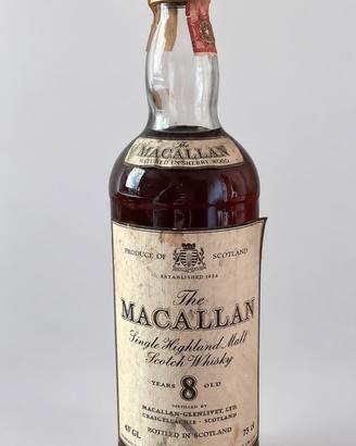 Rara bottiglia vintage-The Macallan 8 yesrs old