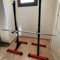 Rack da squat regolabile con bilanciere decathlon