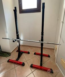 Rack da squat regolabile con bilanciere decathlon