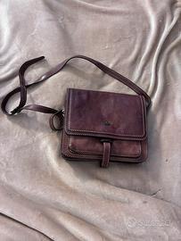 Borsa Vintage Larella in vera pelle-Made in Italy