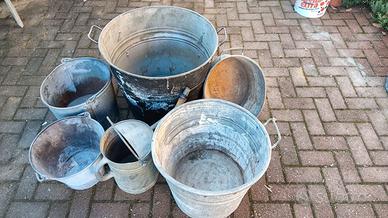 CONTENITORI FERRO ZINCATO per fiori e piante