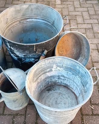 CONTENITORI FERRO ZINCATO per fiori e piante