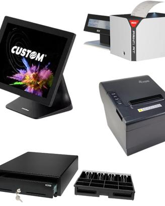 Sistema cassa fiscale completo PC, stampanti, rete